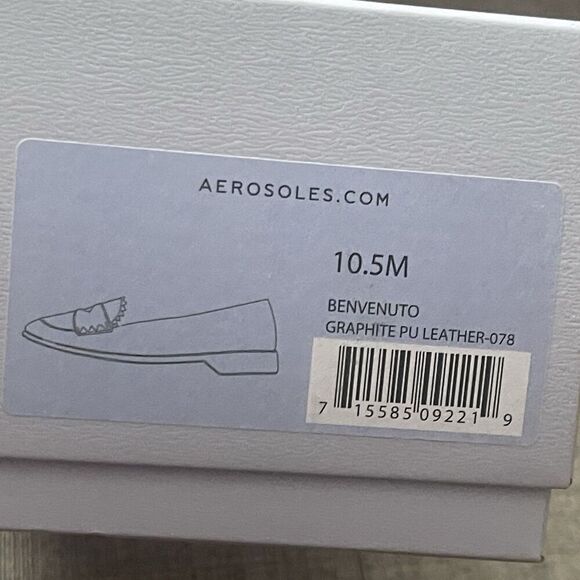 AEROSOLES Borgio Loafer Flat Size 10.5 Graphite NEW Career Modern Work Comfort - Picture 10 of 11